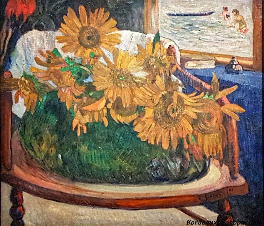 Tournesols sur un fauteuil (1901) Paul Gauguin